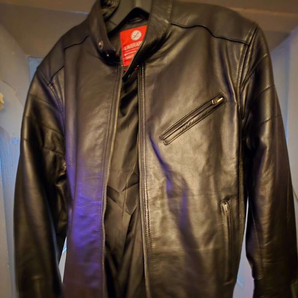 Laverapelle Men's Genuine Lambskin Leather Jacket (Never worn)